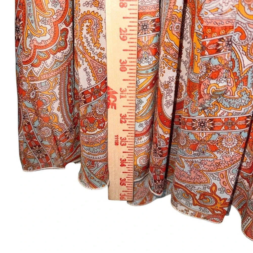 Kate & Lilly Paisley Boho Dress 4 Bell‎ Sleeve Festival Cottagecore Peasant